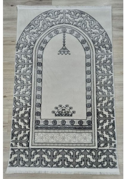 Çırağan Halı Seccade Kalın Yumuşak Yüzey Parlak Iplik 77 x 125 cm Namazlık SC838-K.GRİ modelleri