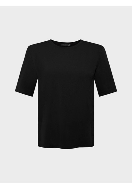 Premium Yumuşak Tuşeli Vatkalı T-Shirt - Siyah