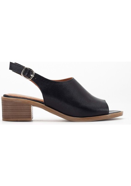 Kadın Deri Toka Detaylı Bilekten Bağlı Sandalet - Siyah modelleri