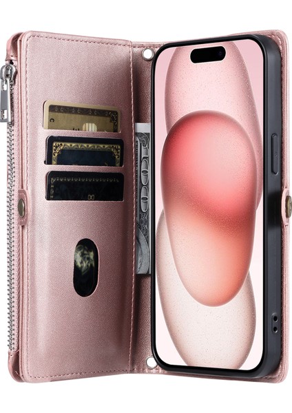 iPhone 16 Pro Askılı Koruyucu Deri Cüzdan Telefon Kılıfı (Yurt Dışından) fiyatları