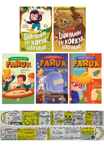 Dünyanın En Korkak Hayvanı / En Komik Hayvanı / Faruk Serisi (5 Kitap Set) (Matematik Öğreten Cetvel)