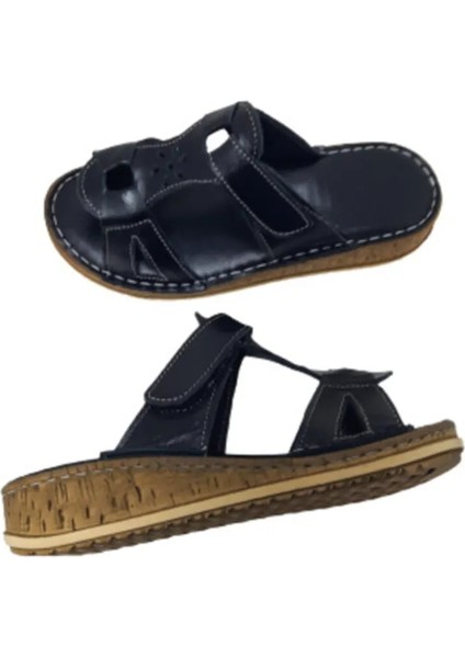 Kadın Yıldızlı Cırtlı Deri Terlik modelleri