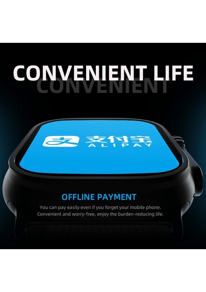 Watch 8 Hw8 Ultra Adventure 2.02INC Siri Nfc Bluetooth Arama Ios Android Uyumlu Akıllı Saat ( Lisinya )