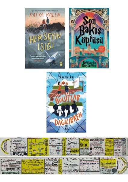 Her Şeyin Işığı / Son Bakış Köprüsü / Bulutlar Dağılırken 3 Kitap (Matematik Öğreten Cetvel)