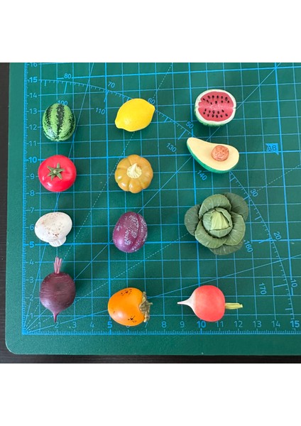 Minyatür Meyve Sebze Oyuncağı (26'lı) Tropikal Set modelleri