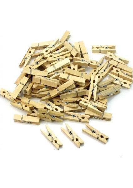 100'LÜ Ahşap Mandal 2.5cm (10'lu PAKET-1000 Adet)