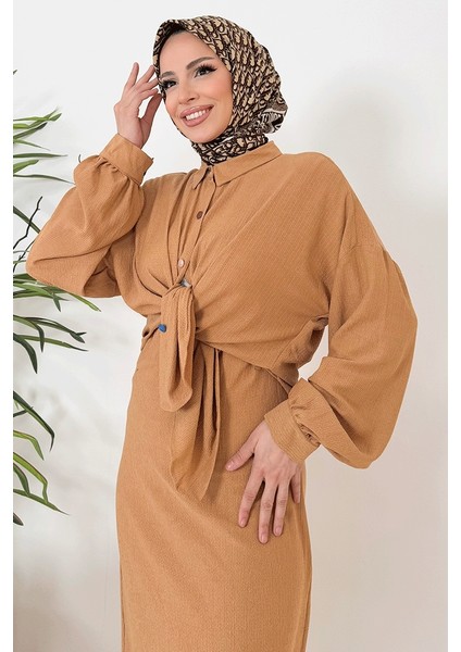 Bürümcük Gömlek Elbise Ikili Takım 1362 - Vizon fiyatları