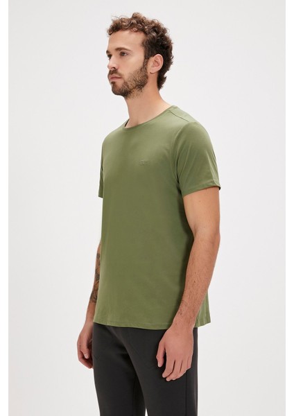 Solid Yeşil Basic Erkek Tişört fırsatları