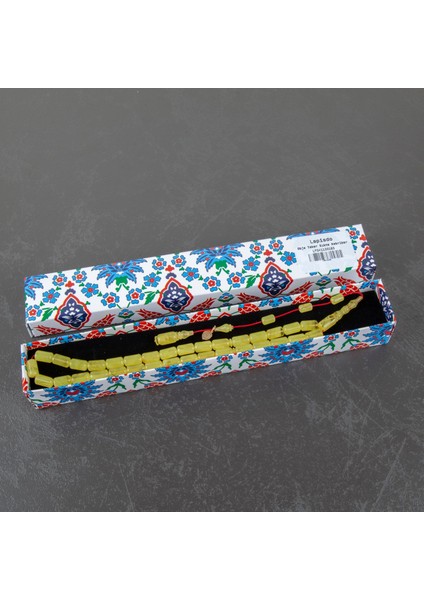 Eski Teker Obje Kadim Katalin Kapsül Kesim 8X11 mm Tesbih - Sarı