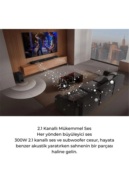 Güçlü Çevresel Ses 2.1 Kanal 160w Dturllk Soundbar fırsatları