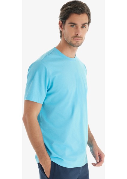 Erkek T-Shirt 40727 - Mavi