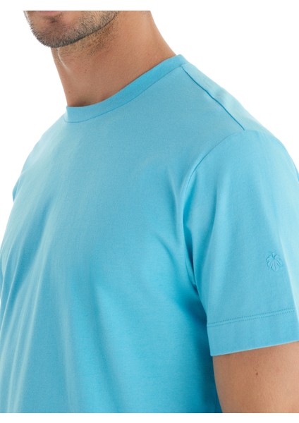 Erkek T-Shirt 40727 - Mavi modelleri