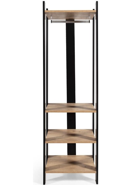 Vest Organizer, Elbise Askılığı, Giyinme Dolabı, Kapaksız Eşya Dolabı, Modern, Şık (Siyah-Safirmeşe)
