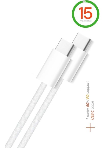 Honor 20S Ile Uyumlu 20W Pd Şarj ve 60W Pd Destekli Type C -Type C Kablo RXS27