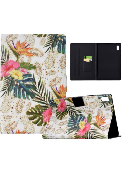 Için Premium Flip Case Lenovo Tab M9 Kart Yuvaları ve Geliştirilmiş Koruma ve Kolaylık Için Stand Fonksiyonu ile Stand Fonksiyonlu Çiçek Tasarımı (Yurt Dışından)
