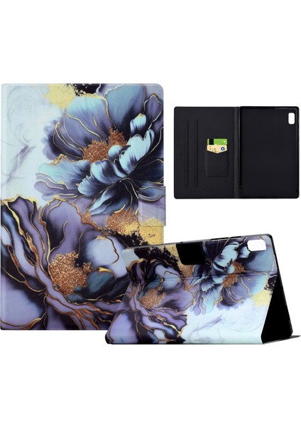Için Premium Flip Case Lenovo Tab M9 Kart Yuvaları ve Geliştirilmiş Koruma ve Kolaylık Için Stand Fonksiyonu ile Stand Fonksiyonlu Çiçek Tasarımı (Yurt Dışından)