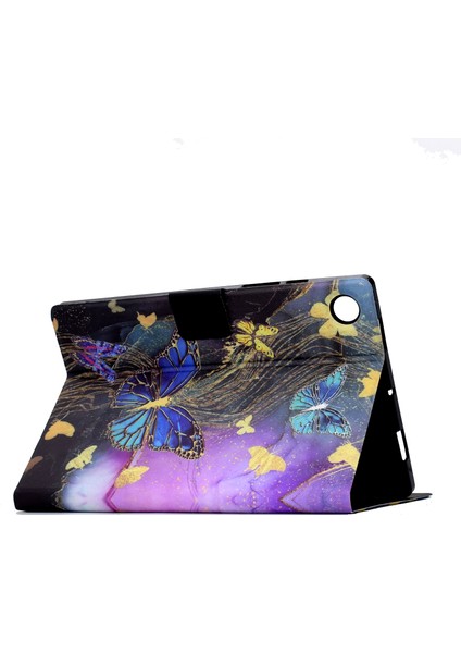 Için Premium Flip Case Samsung Galaxy Tab A8 10.5 Kart Yuvaları ve Geliştirilmiş Koruma ve Kolaylık Için Stand Fonksiyonu ile Stand Fonksiyonlu Çiçek Tasarımı (Yurt Dışından)