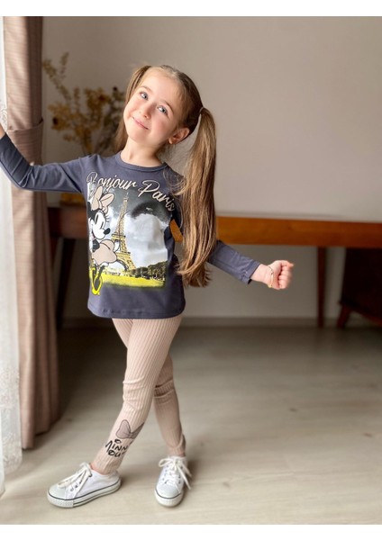 Paris Minnie Fitilli Kız Tayt Takım
