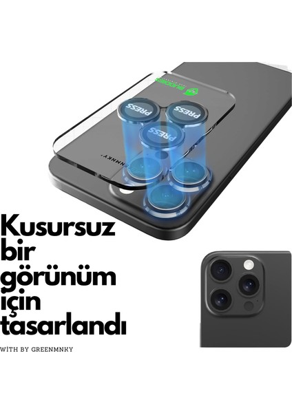 Buddıes Iphone 16 Pro / 16 Pro Max Uyumlu Kamera Lens Koruyucu (GOLD) modelleri