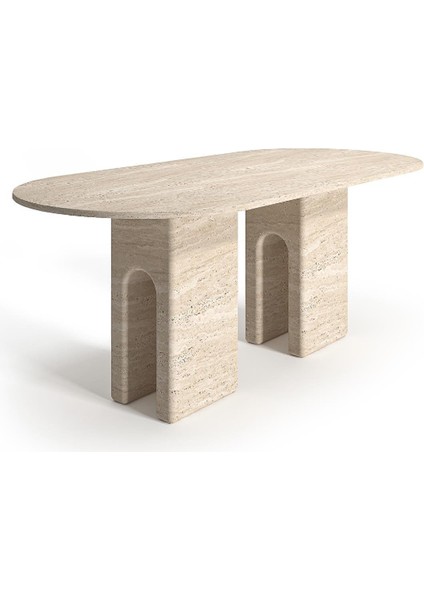 Foteinos - Tasarım Mermer U Ayak Yemek Masası fiyatları