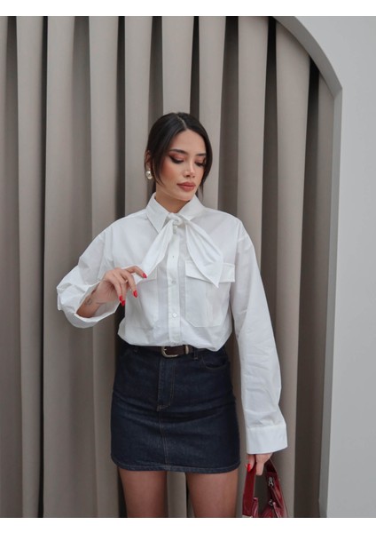 Çift Cepli Fularlı Gömlek fiyatları