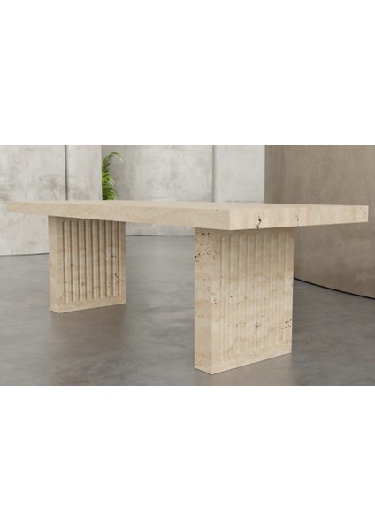 Artodus- Traverten Mermer Yemek Masası modelleri