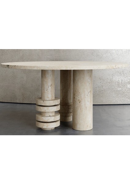 Tranta-Traverten Mermer Yemek Masası fırsatları