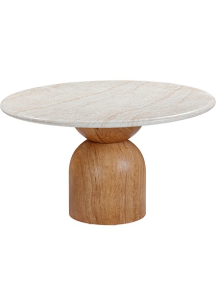 Bogumincevza- Ahşap Ayak Traverten Mermer Yemek Masası fırsatları