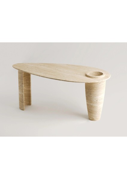 Datin-Traverten Mermer Yemek Masası