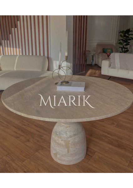 Selenit-Traverten Mermer Kum Saati Yemek Masası fiyatları