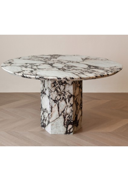 Altigenmen- Menekşe Mermer Yemek Masası