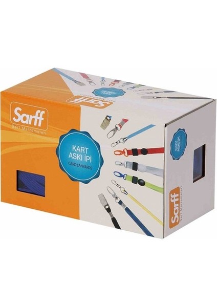 Sarff Şeffaf Kart Poşeti Yatay 75X95 mm ( 5 Adet )+ Kart Askı Ipi Beyaz Metal Klipsli( 5 Adet ) Set