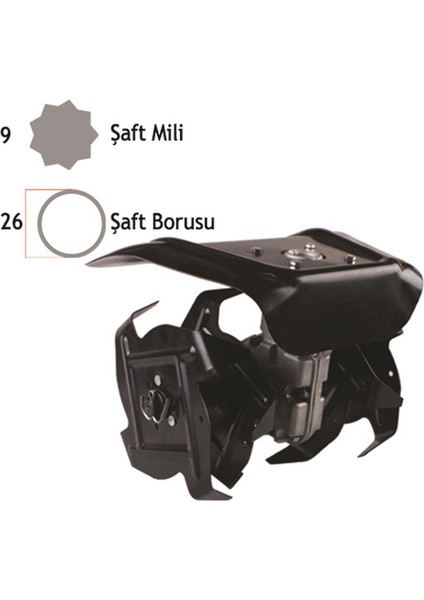 BC-280900 Tırpan Çapa Aparatı 28 mm 9 Yıldız