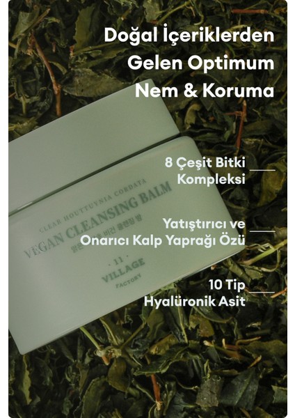 Clear Houttuynia Cordata Vegan Cleansing Balm 100ML - Şerbet Tipi Yatıştırıcı Heartleaf Vegan Makyaj ve Yüz Temizleme Balmı