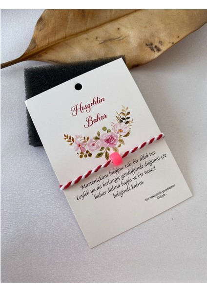 Marteniçka Dilek Bilekliği Pembe Boncuklu