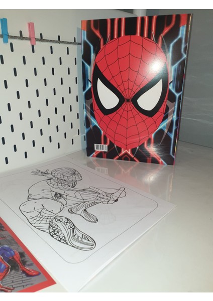 -Antkırtasiyeaksesuar Spiderman Stickerlı Boyama Defteri
