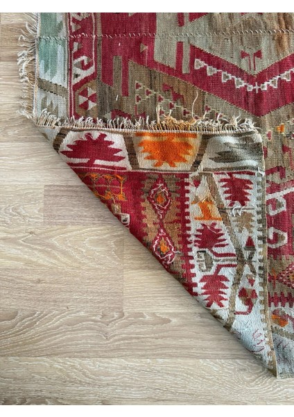 165X375 cm Büyük Boy Antik Türk Kilimi, El Dokuma Vintage Anadolu Kilimi, Geleneksel Yün Kilim, Dekoratif Alan Halısı modelleri