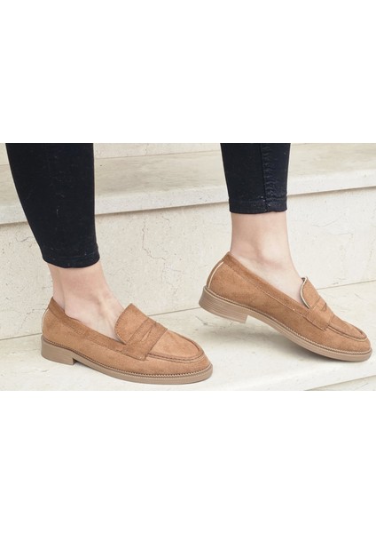 Rahat Günlük Tarz Süet Nubuk Çalışan Kadın Loafer Ayakkabısı fiyatları