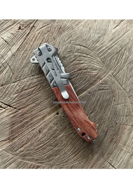 Carbon Çelik Özel Çakı Kamp Çakısı Emniyetli Çakı Cep Bıçak 22CM Swden