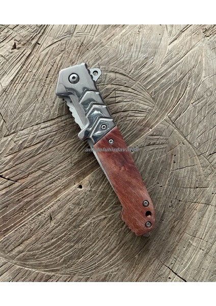 Carbon Çelik Özel Çakı Kamp Çakısı Emniyetli Çakı Cep Bıçak 22CM Swden