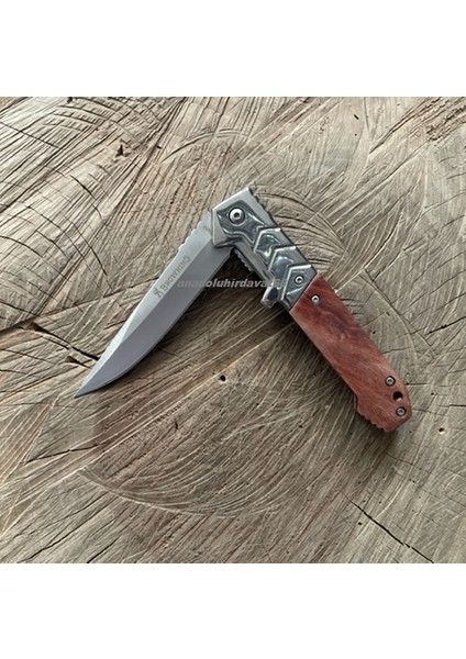 Carbon Çelik Özel Çakı Kamp Çakısı Emniyetli Çakı Cep Bıçak 22CM Swden