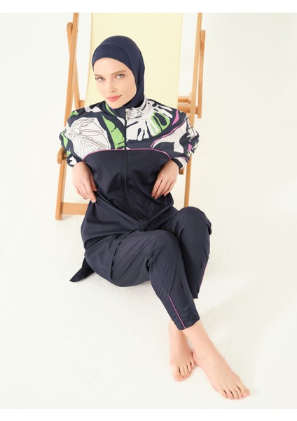 Lian Kıl Biye Detaylı Tesettür Mayo modelleri