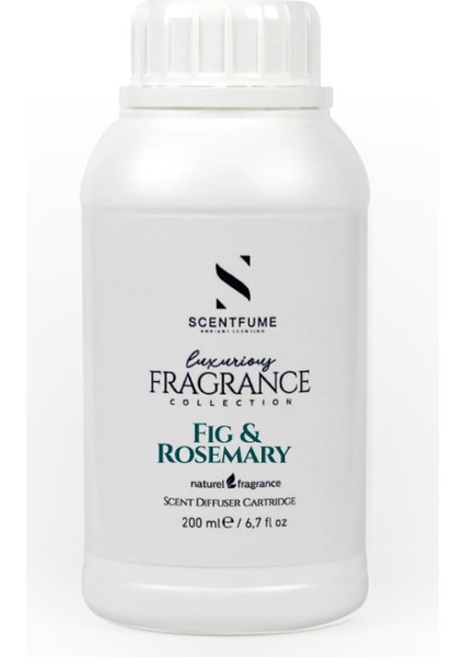 Fig & Rosemary Koku Makinesi Kartuşu, Koku Makinesi Parfümü, Aromatik Koku Kartuşu, Difüzör Esansı, İmza Koku Esansiyel Yağ