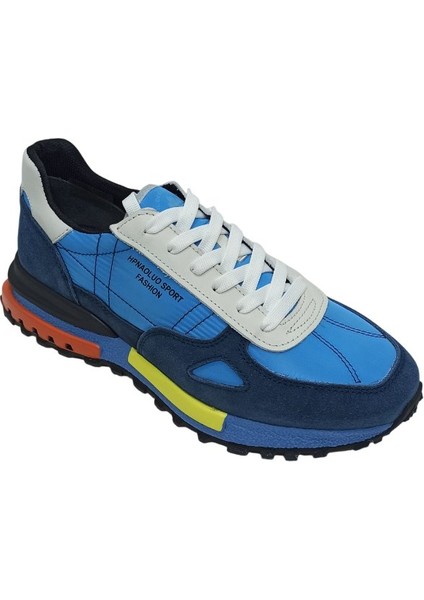 Mavi Deri Erkek Sneaker Ayakkabı fiyatları
