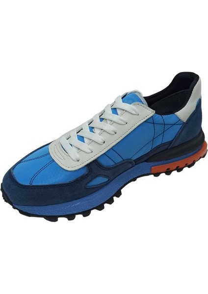 Mavi Deri Erkek Sneaker Ayakkabı modelleri
