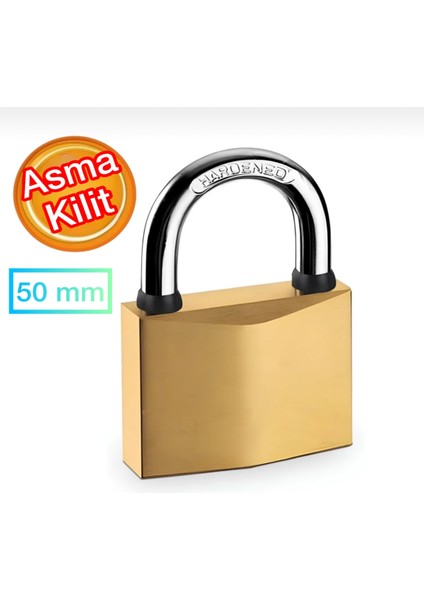 Döküm Sarı Asma Kilit 50 mm