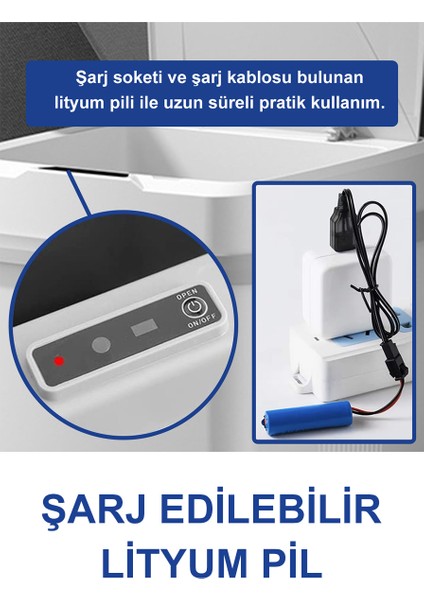 Sensörlü 12 Litre Çöp Kovası (Şarj Edilebilir Lityum Pilli) / GT-SC01