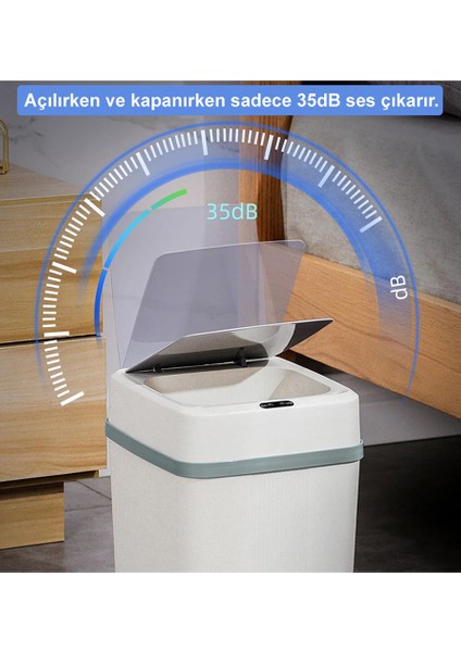 Sensörlü 12 Litre Çöp Kovası (Şarj Edilebilir Lityum Pilli) / GT-SC01