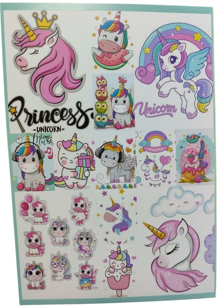 Stickerlı Boyama Kitabı 16 Karakterli Boyama Kitabı ve Sticker ve Unicorn Maskesi Resim Defteri fiyatları