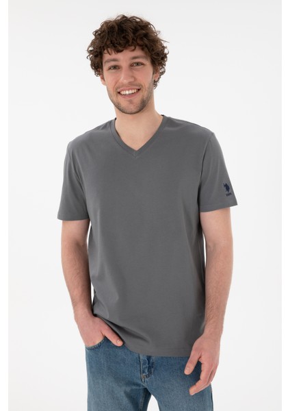 Erkek Gri Tişört Basic 50305858-VR024